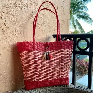 Authentic Artisan Hand Woven Plastic Bag Tote